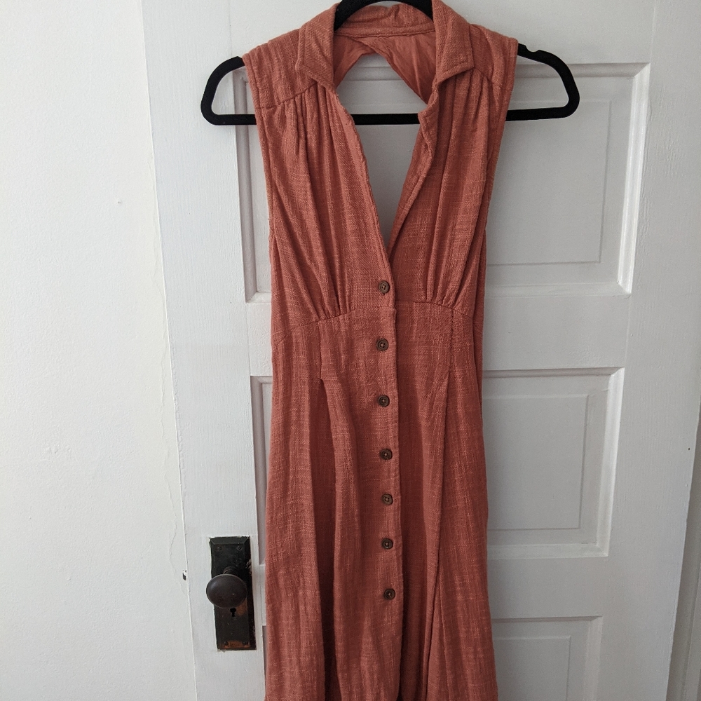 Free People Isola Midi Dress in pink